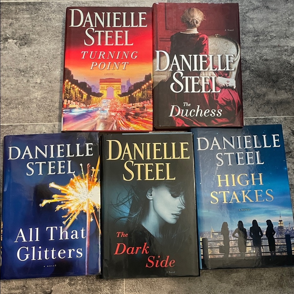 Danielle Steel fairytale,all that glitters,the dark side,high stakes HC books